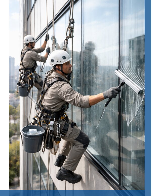 Мойка окон альпинистами в Шатуре от 4610 р. | ВЫСОТНИК-Штр