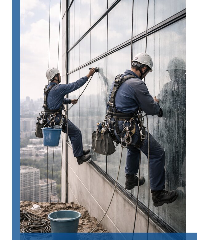 Профессиональная мойка фасадных окон альпинистами в Шатуре