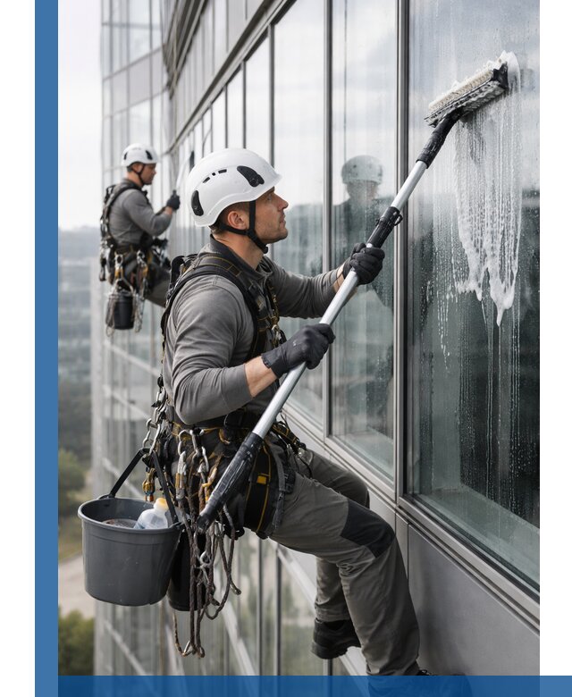 Высотная мойка сплошного остекления с выездом в Шатуре