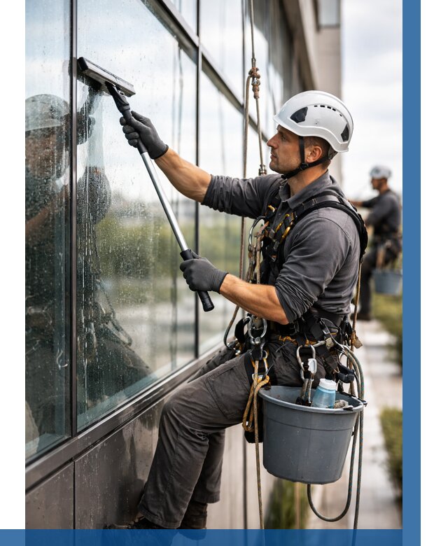 Мойка стеклянных фасадов в Шатуре от 205 р. | ВЫСОТНИК-Штр