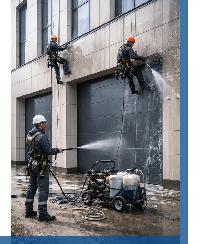 Послестроительная мойка фасада в Шатуре от 307 р. | ВЫСОТНИК-Штр