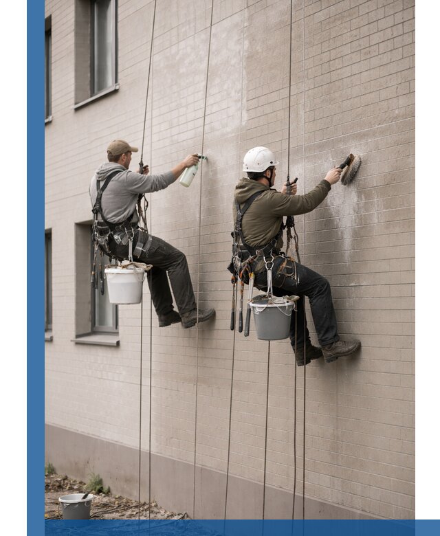Удаление высолов с фасада зданий в Шатуре без повреждений и следов