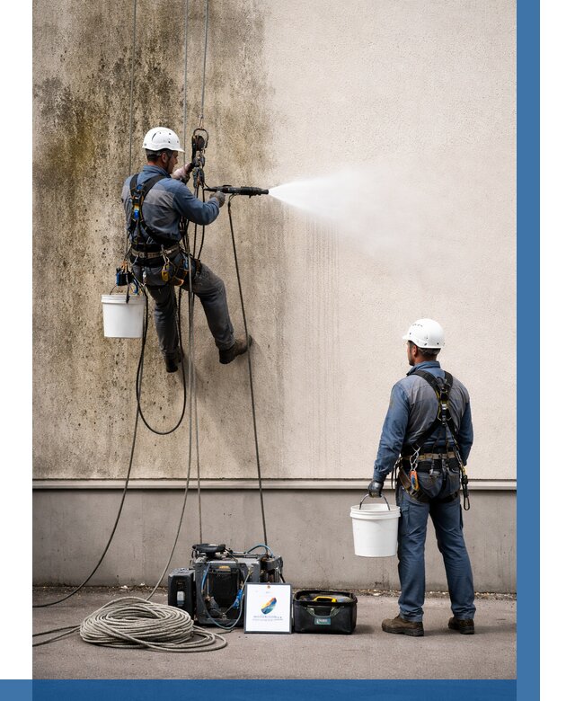 Очистка фасада от плесени в Шатуре от 307 р. | ВЫСОТНИК-Штр