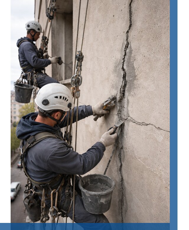 Заделка трещин на фасаде в Шатуре от 922 р. | ВЫСОТНИК-Штр