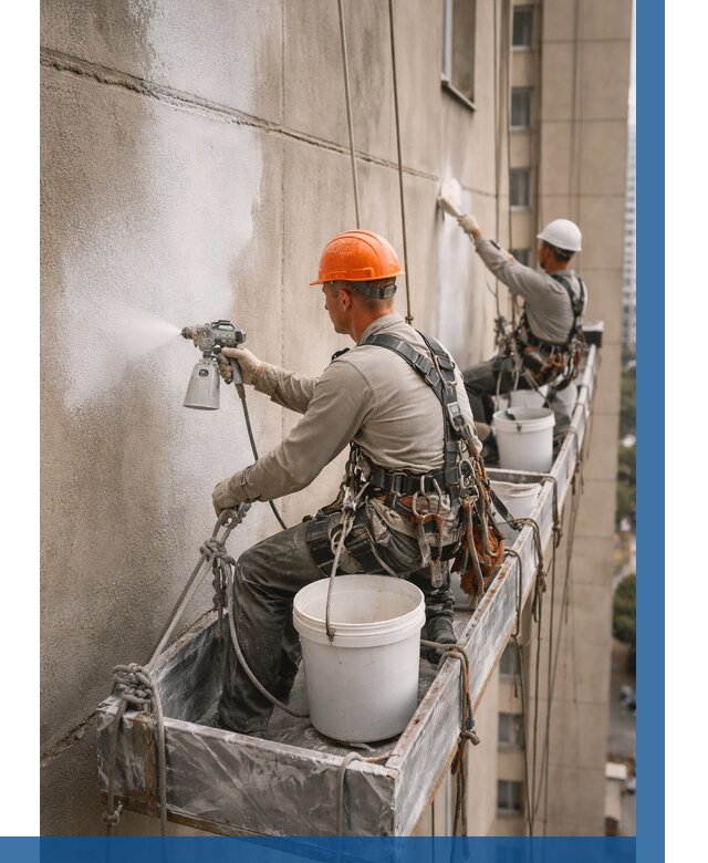 Грунтовка фасада на высоте в Шатуре от 123 р. | ВЫСОТНИК-Штр