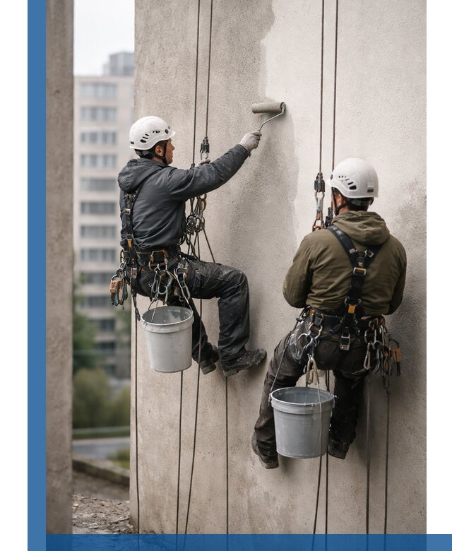 Покраска фасадов высотными альпинистами в Шатуре с гарантией