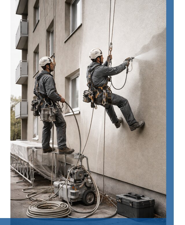 Безвоздушная покраска фасада в Шатуре от 225 р/м² | ВЫСОТНИК-Штр