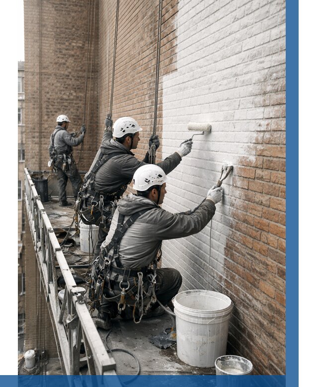 Покраска кирпичного фасада в Шатуре от 359 р. | ВЫСОТНИК-Штр