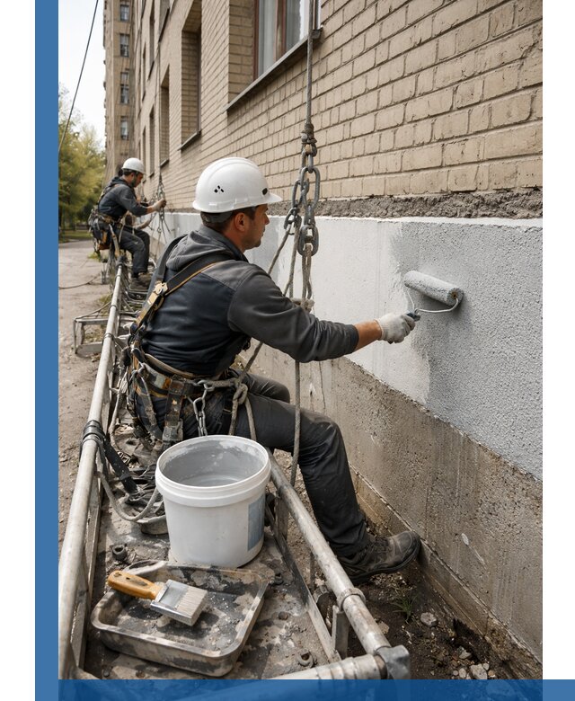 Окраска цоколя здания в Шатуре профессионально и надежно