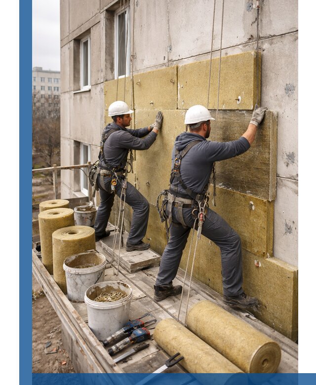 Утепление фасада минватой в Шатуре под ключ с гарантией