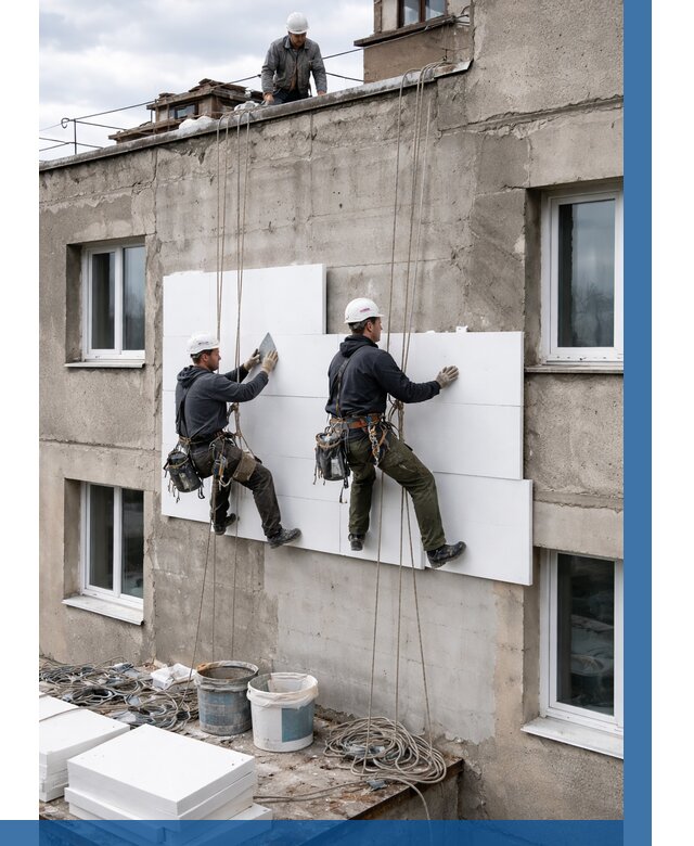 Утепление фасада пенополистиролом в Шатуре от 1844 р. | ВЫСОТНИК-Штр