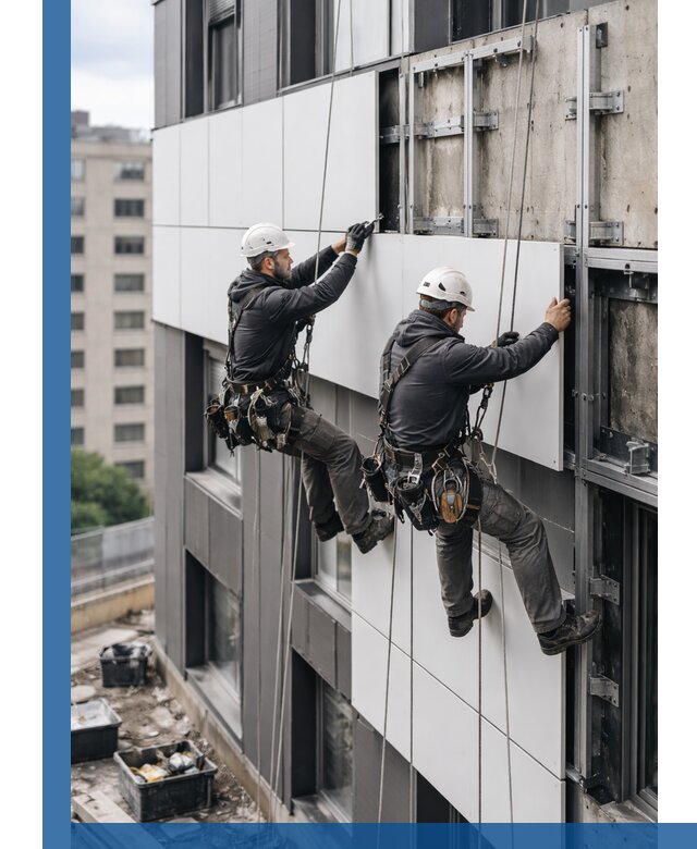 Монтаж композитных панелей фасада в Шатуре под ключ