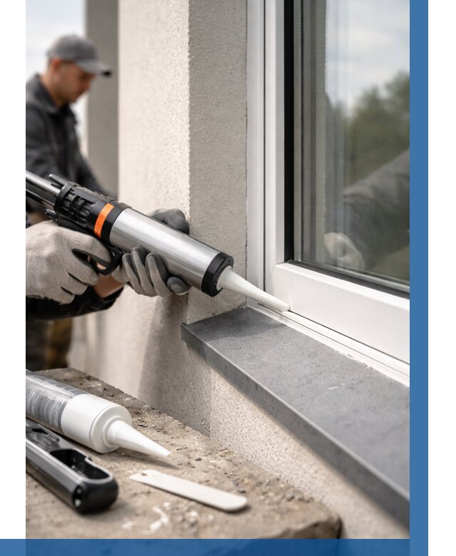 Герметизация монтажных швов окон в Шатуре от 666 р. | ВЫСОТНИК-Штр