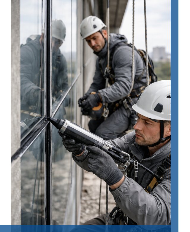 Герметизация витражных швов в Шатуре от 666 р. | ВЫСОТНИК-Штр