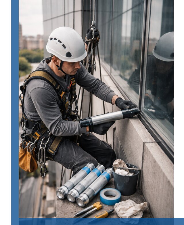 Герметизация стыков витража в Шатуре для герметичных фасадов