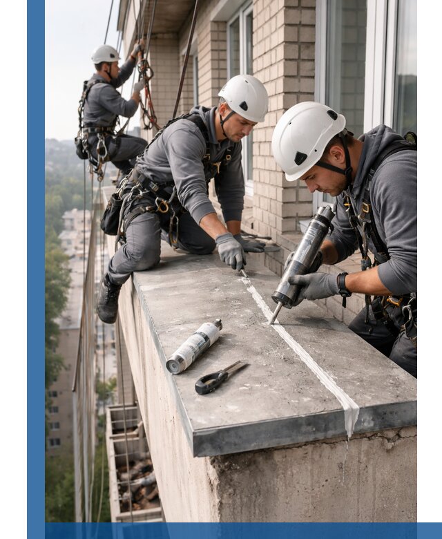 Герметизация балконного козырька в Шатуре профессионально