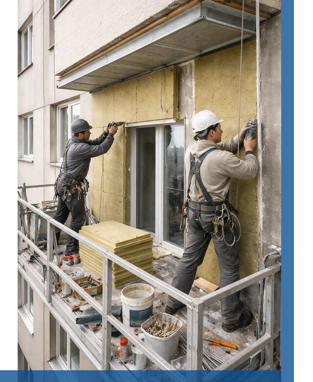 Утепление балкона снаружи в Шатуре от 1639 р. под ключ ВЫСОТНИК-Штр