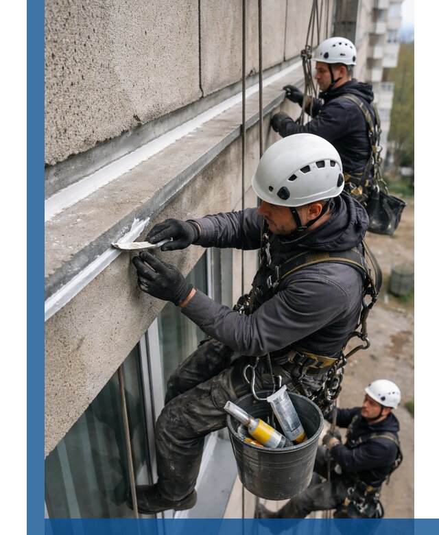 Герметизация примыкания балкона в Шатуре под ключ с гарантией