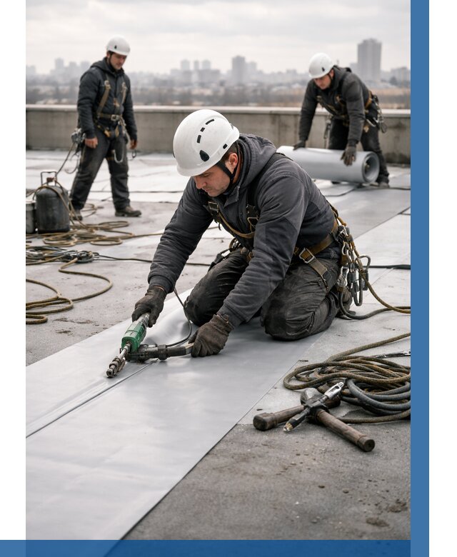 Ремонт мембранной кровли в Шатуре от 1844 р./м2 | ВЫСОТНИК-Штр