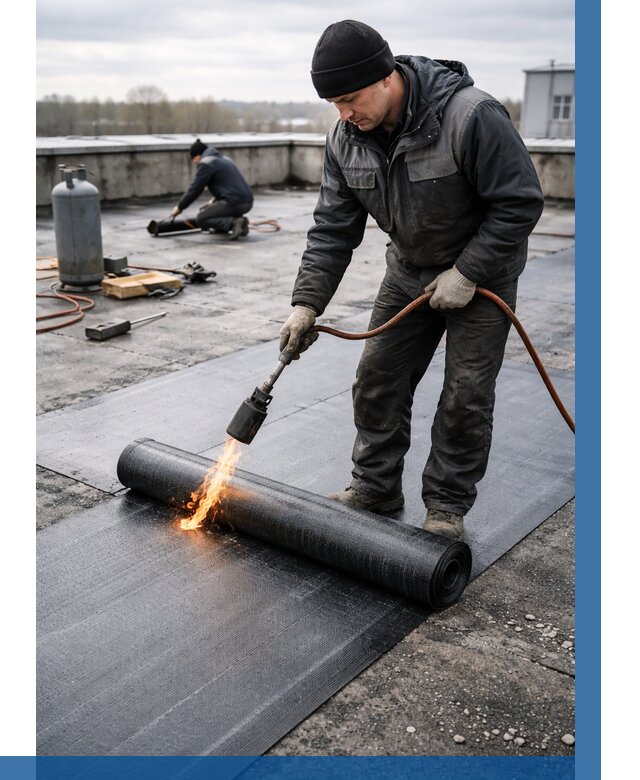 Ремонт наплавляемой кровли в Шатуре от 717 р. | ВЫСОТНИК-Штр