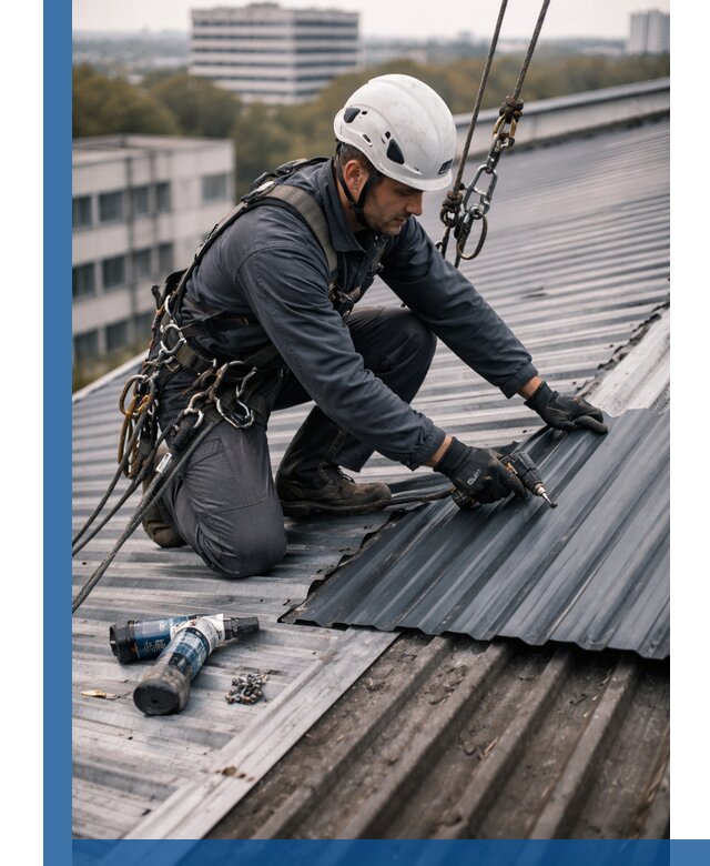 Ремонт профнастила на кровле в Шатуре, работы под ключ