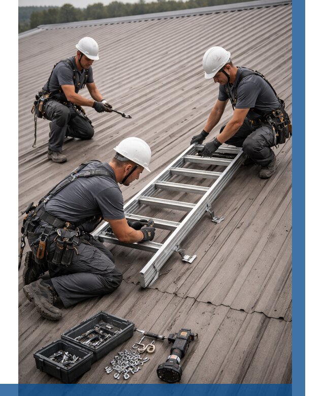 Монтаж кровельной лестницы в Шатуре от 4610 р. | ВЫСОТНИК-Штр