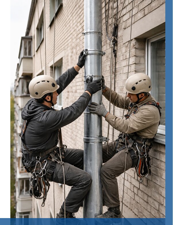 Замена водосточных труб в Шатуре от 6659 р. | ВЫСОТНИК-Штр