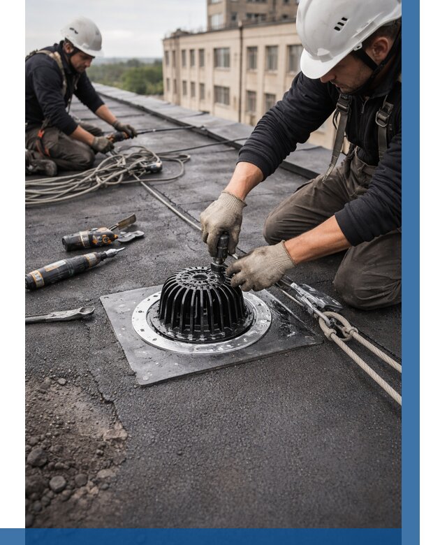 Установка водосточных воронок в Шатуре цена от 3585 р. | ВЫСОТНИК-Штр