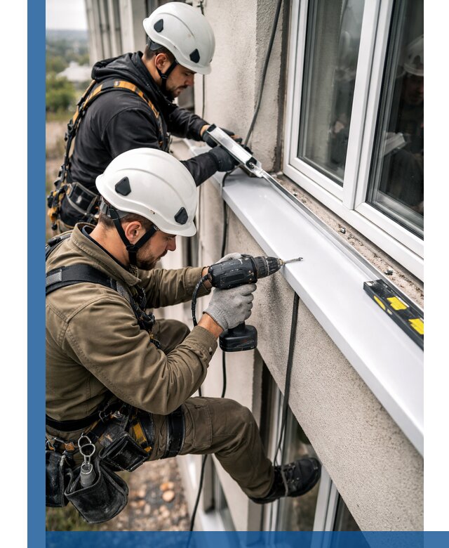 Профессиональный монтаж оконных отливов и отведения воды в Шатуре