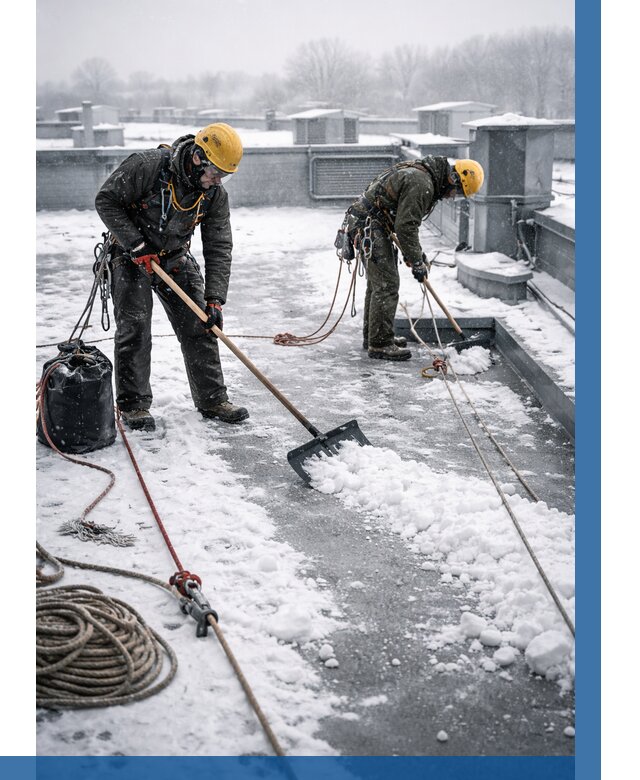 Очистка крыши от снега в Шатуре от 7683 р. | ВЫСОТНИК-Штр