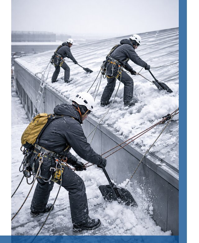 Очистка навесов от снега в Шатуре от 4610 р. | ВЫСОТНИК-Штр