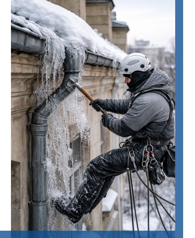 Очистка водостоков от льда в Шатуре от 3585 р. | ВЫСОТНИК-Штр