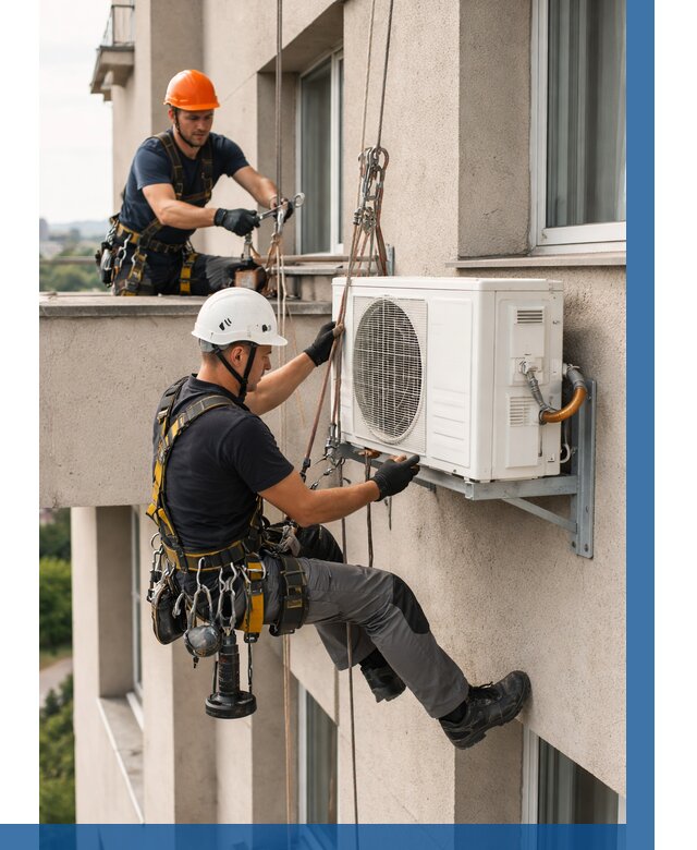 Монтаж внешнего блока кондиционера в Шатуре от 6659 р. | ВЫСОТНИК-Штр