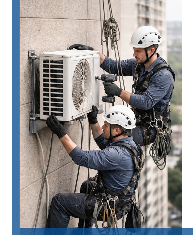 Монтаж внешнего блока кондиционера в Шатуре установка и крепление