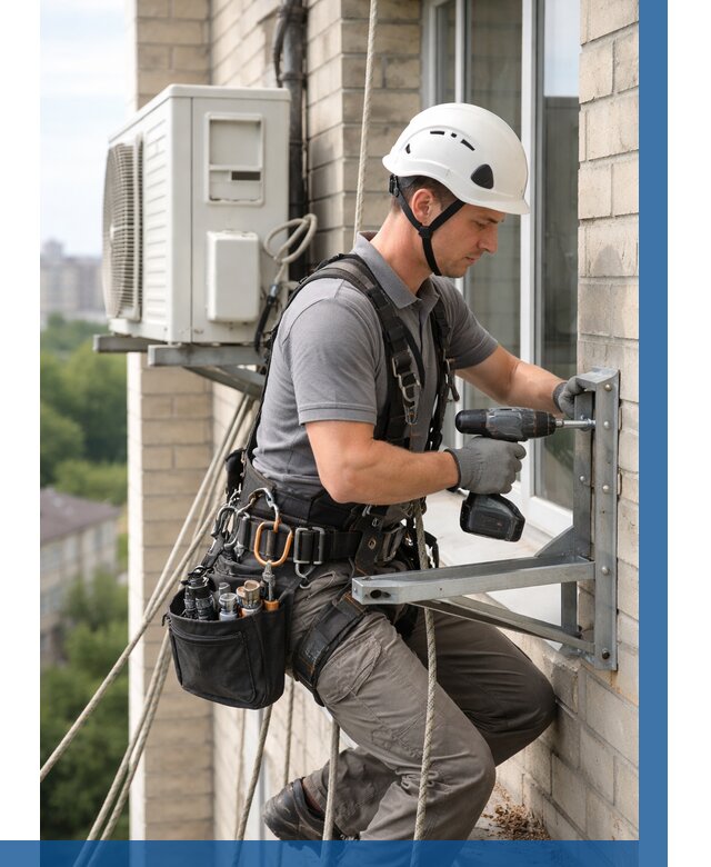 Установка кронштейнов кондиционера в Шатуре от 3585 р. | ВЫСОТНИК-Штр