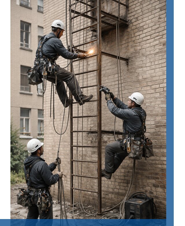 Ремонт пожарной лестницы в Шатуре от 7683 р. | ВЫСОТНИК-Штр