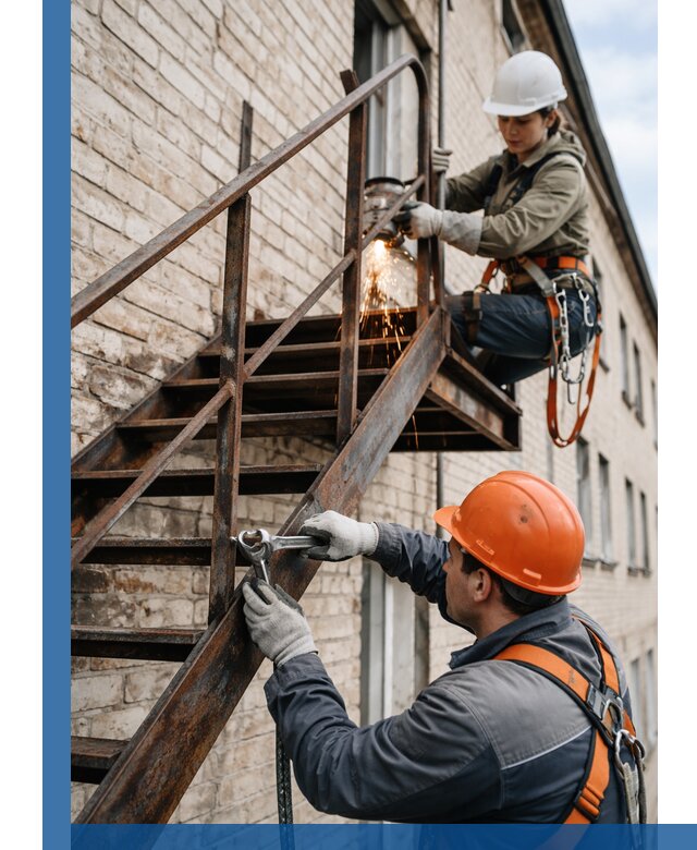 Ремонт и восстановление пожарных лестниц с выездом в Шатуре