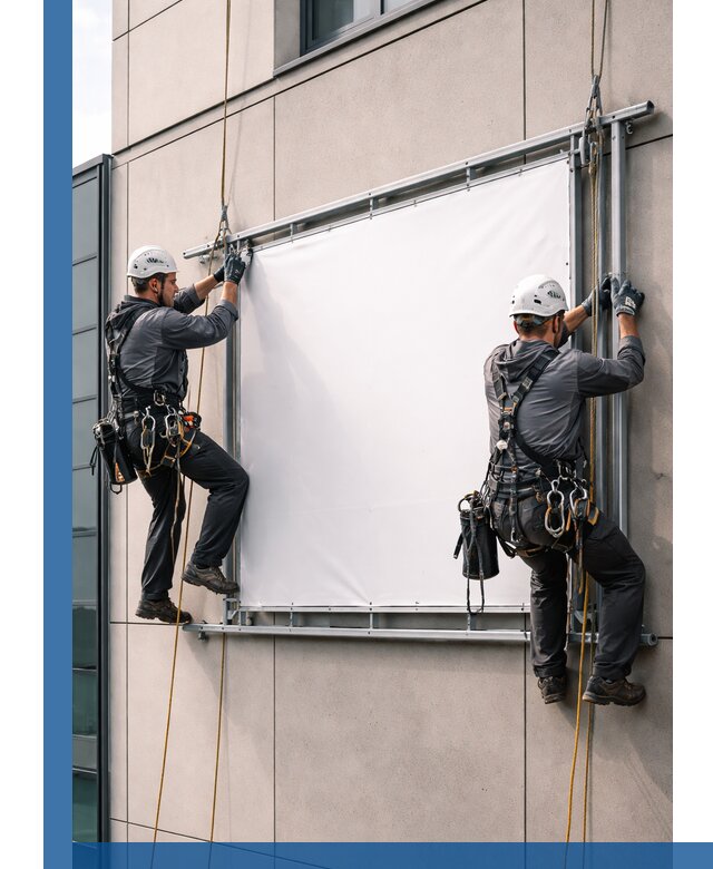 Монтаж наружной рекламной вывески в Шатуре под ключ