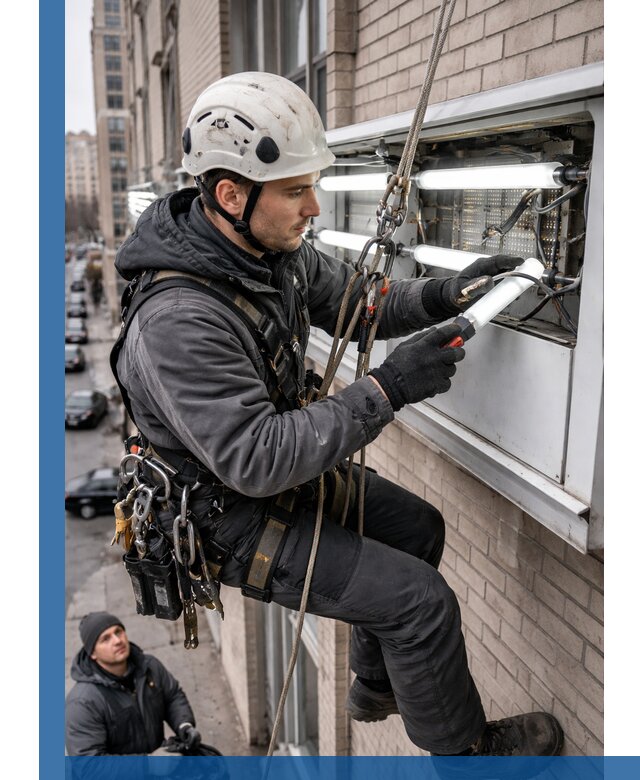 Профессиональная замена ламп в наружной вывеске в Шатуре