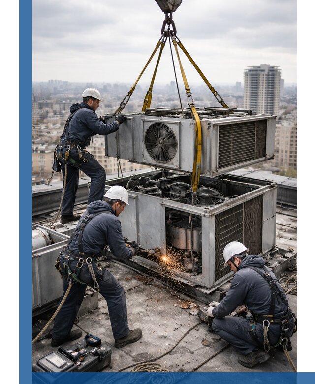 Демонтаж крышной установки в Шатуре любой сложности