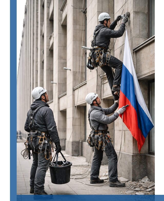 Профессиональная установка флагов на фасаде в Шатуре