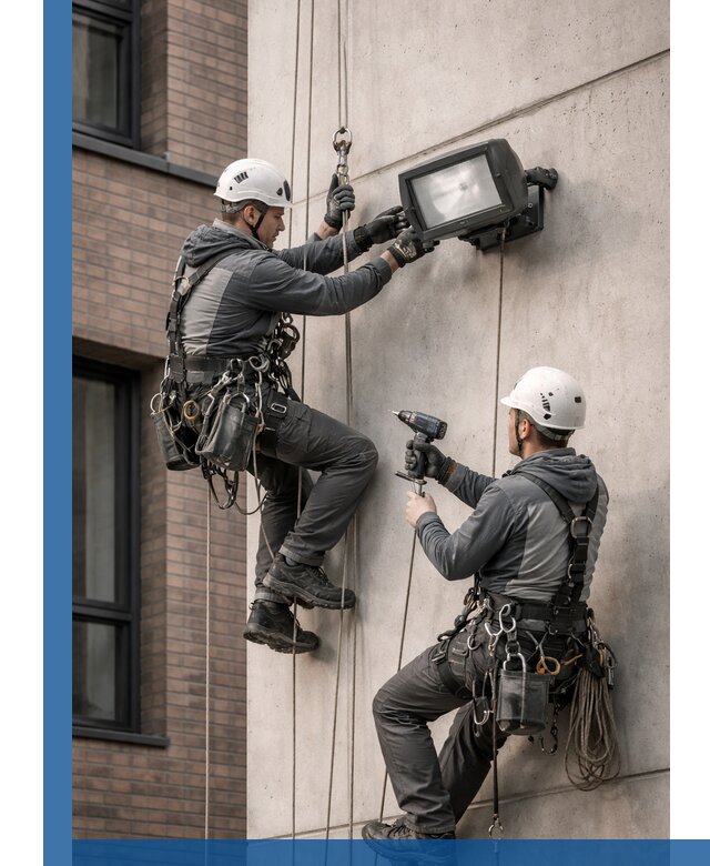 Профессиональный монтаж фасадных прожекторов в Шатуре под ключ