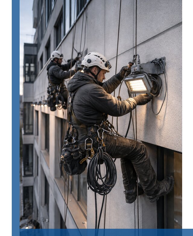 Монтаж фасадного освещения в Шатуре установка и подключение