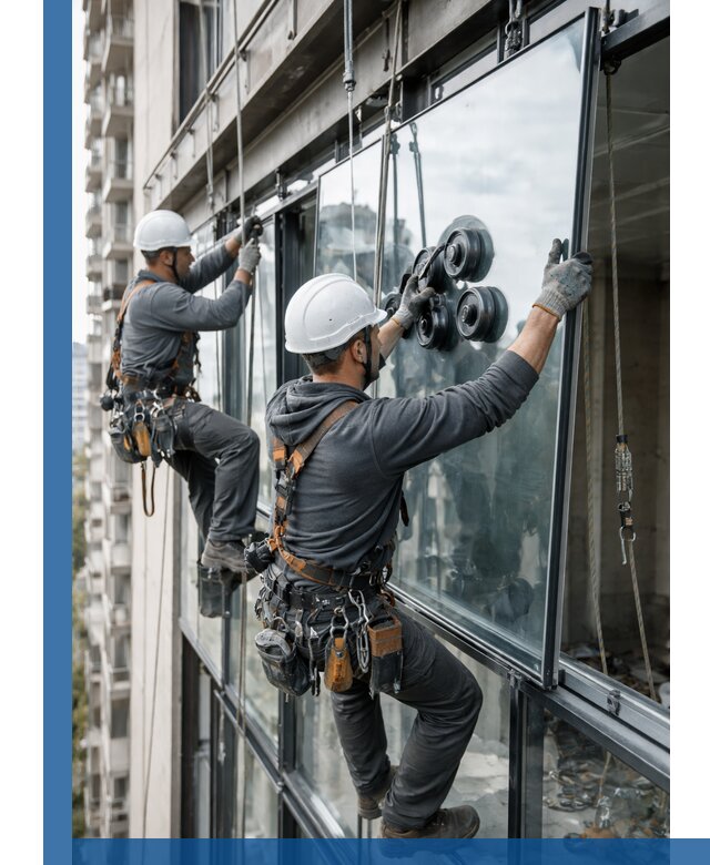 Витражное остекление фасадов и лоджий в Шатуре под ключ