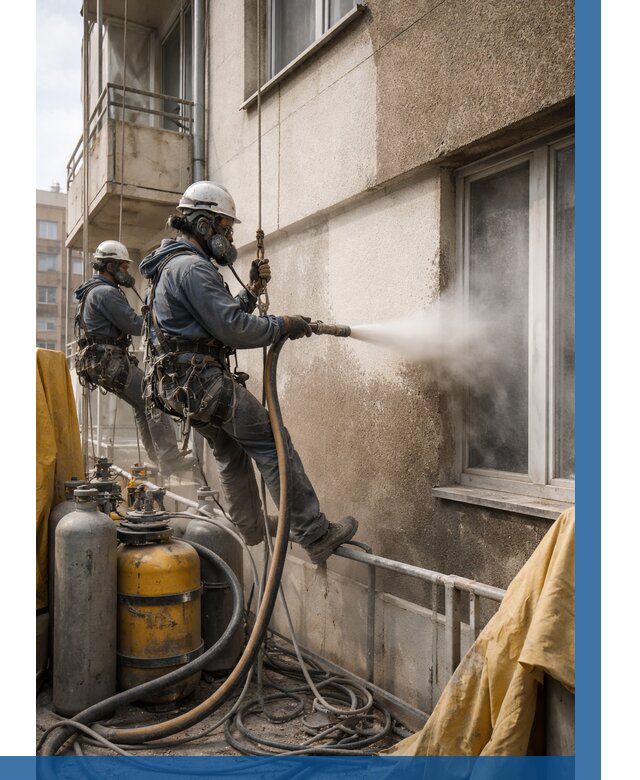 Пескоструйная очистка фасада в Шатуре от 666 р. | ВЫСОТНИК-Штр