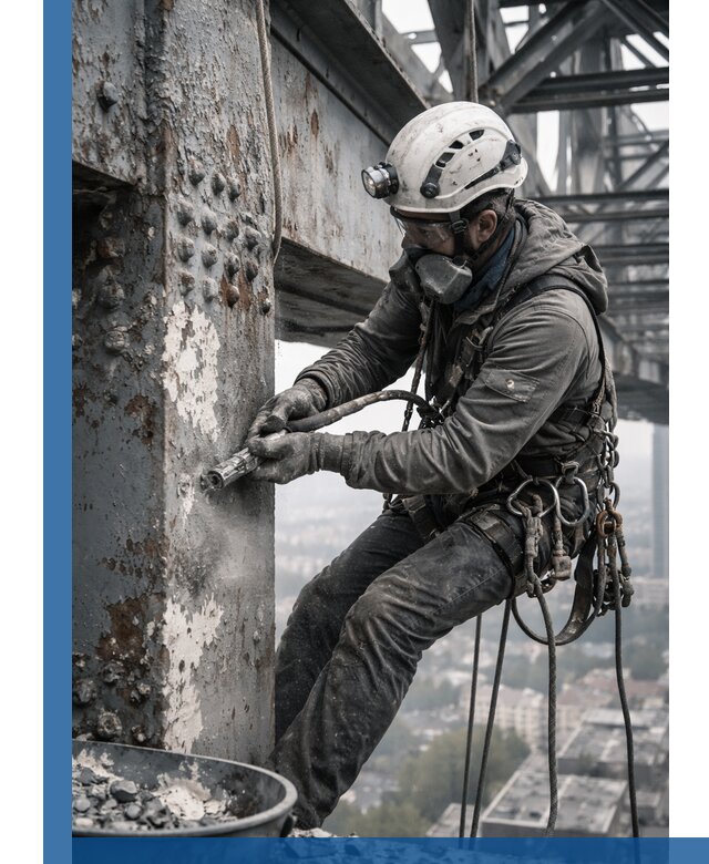 Удаление старой краски с металлических конструкций в Шатуре