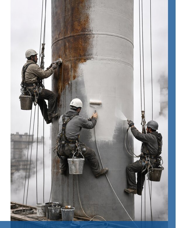 Покраска дымовых труб в Шатуре от 8707 р. | ВЫСОТНИК-Штр