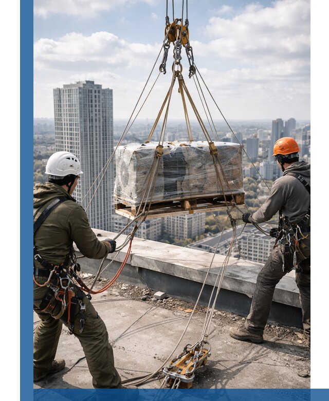 Подъем и монтаж крупногабаритных грузов на крышу в Шатуре