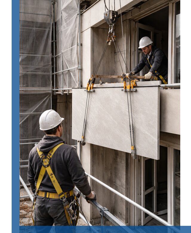 Подъем керамогранита на этаж в Шатуре грузчиками и техникой