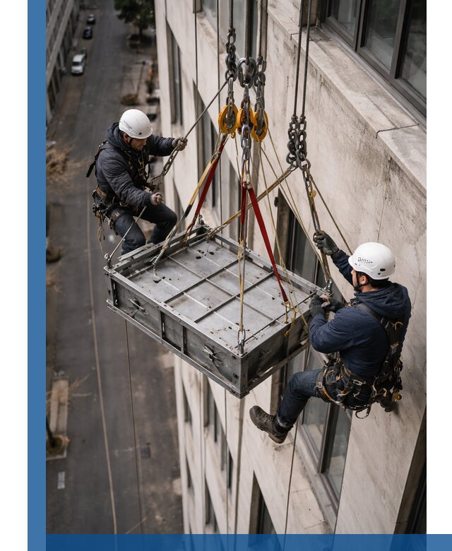 Спуск и подъем грузов по фасаду в Шатуре для зданий